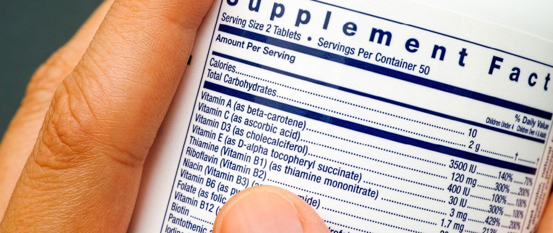 close up of a packaging label